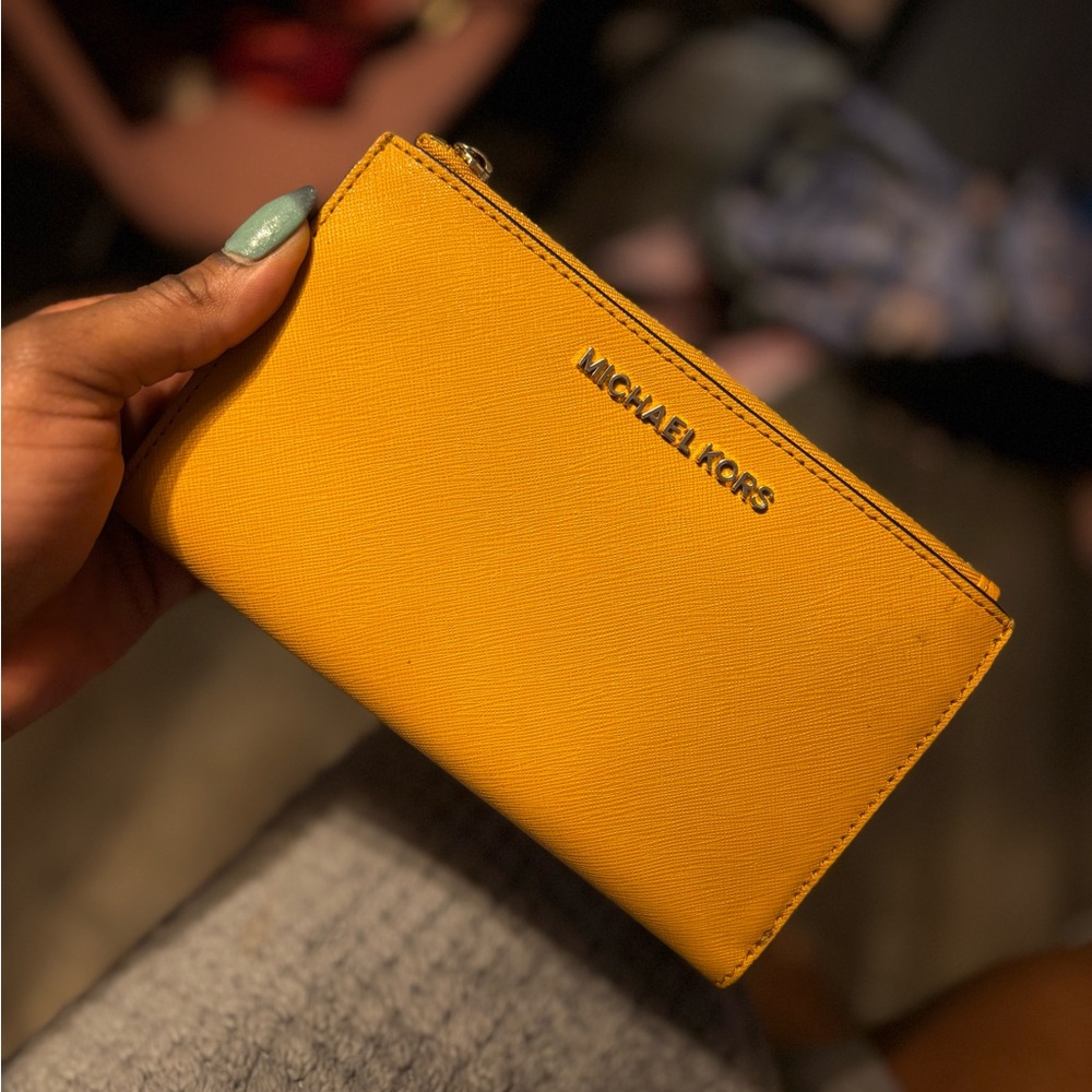 Michael Kors Mustard Yellow Clutch